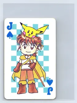 1998 POKEMON PIPIPI ADVENTURE PLAYING CARDS Pikachu Jack of Spades US SELLER - Image 1