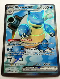 Blastoise ex 184/165 Scarlet & Violet 151 Full Art Near Mint - Image 1