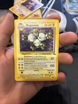 Pokemon TCG Magneton Fossil Set 11/62 Holo Unlimited Holo Rare - Image 1