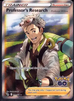Professor's Research (Full Art) 078/078 Ultra Rare Pokemon GO NM - Image 1