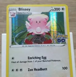Blissey 052/078 Holo Rare Pokemon GO Pokemon TCG Card 2022 Niantic - Image 1