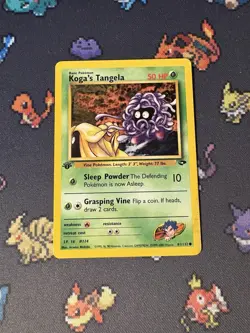 Pokemon Cards Koga’s Tangela 81/132 Gym Challenge FIRST EDITION - (LP) - Image 1