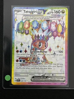 Pokemon Surging Sparks 226/191 TATSUGIRI EX Ultra Rare - Image 1