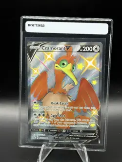Pokemon TCG Shiny Cramorant V SWSH086 Black Star Promo Official NM Card - Image 1