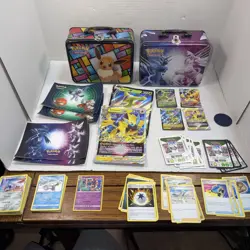 Pokemon Lunchboxes Lot Of 2 With Random Cards - Image 1