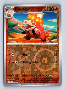 Crocalor 037/198 UC Scarlet & Violet Pokemon Reverse Holo NM/M - Image 1