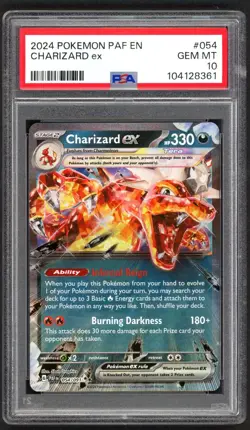 Pokemon Card - PSA 10 Charizard Ex 054/091 - Paldean Fates - GEM MT - PSA10 - Image 1