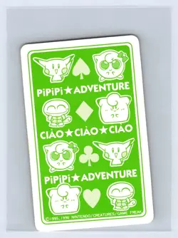 1998 POKEMON PIPIPI ADVENTURE PLAYING CARDS Pikachu King of Spades US SELLER - Image 2