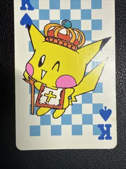 1998 POKEMON PIPIPI ADVENTURE PLAYING CARDS Pikachu King of Spades US SELLER - Image 4