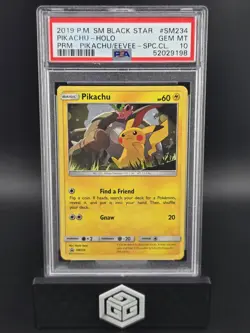 2019 POKEMON SM BLACK STAR PROMO #SM234 PIKACHU-HOLO PSA 10 - Image 1