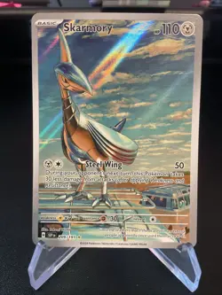 Pokemon Skarmory 209/191SV08: Surging Sparks Full Art Holo Card - Image 1