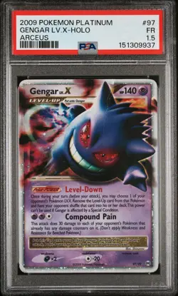 2009 POKEMON PLATINUM ARCEUS #97 GENGAR LV.X-HOLO PSA 1.5 - Image 1