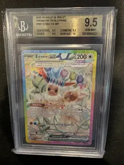 Pokemon TCG Prismatic Evolutions Eevee EX Card BGS 9.5 167/131 Gem Mint - Image 1