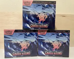 Pokemon TCG CHAOS RISING ETB (x3) - Factory Sealed New - NO PLASTIC TEARS - Image 1