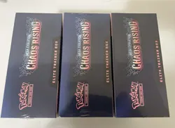 Pokemon TCG CHAOS RISING ETB (x3) - Factory Sealed New - NO PLASTIC TEARS - Image 4