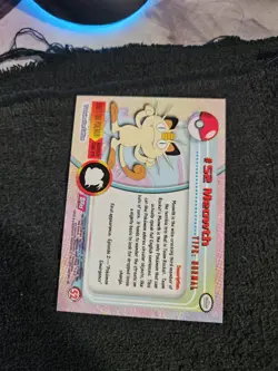 Meowth #52 2000 Topps Pokemon TV Animation Series Red Logo Non-Holo - Image 2