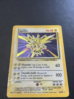 Wizards Pokemon TCG Zapdos 16/102 Base Set Holo Rare Unlimited 1999 90 - Image 2