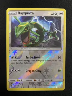 Pokemon: Rayquaza Reverse Holo Rare 106/145 Guardians Rising - Image 1