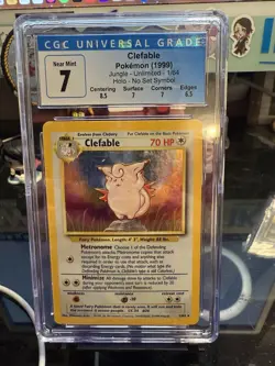 Pokemon - Clefable 1/64 Jungle Holo No Set Symbol CGC 7 Near Mint! - Image 1