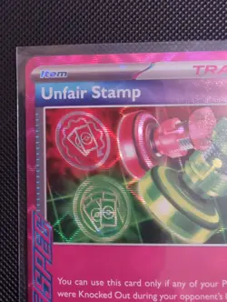 Unfair Stamp 165/167 Sv06 Twilight Masquerade Ace Holo Pokemon TCG NM Condition - Image 2