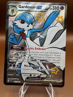 Pokemon Gardevoir EX TCG Holo Shiny Ultra Rare Paldean Fates 217/091 - Image 1
