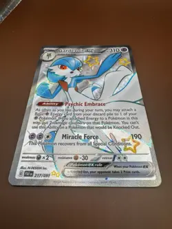 Pokemon Gardevoir EX TCG Holo Shiny Ultra Rare Paldean Fates 217/091 - Image 2