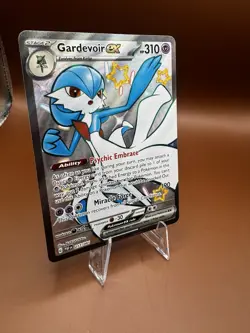 Pokemon Gardevoir EX TCG Holo Shiny Ultra Rare Paldean Fates 217/091 - Image 3