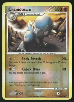 Cranidos 46/127 Uncommon Platinum Pokemon Reverse Holo HP - Image 1