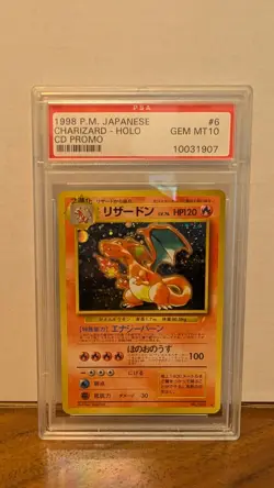 Pokemon 1998 Charizard Japanese CD Promo - Holo #6 PSA GEM Mint 10 - Image 1