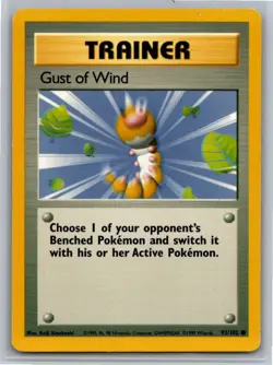 Gust of Wind #93/102 Unlimited Base Set 1999 Pokemon Card - Image 1