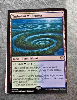 Magic: The Gathering Turbulent Wilderness SOC Quandrix Miscut/Misprint - Image 1
