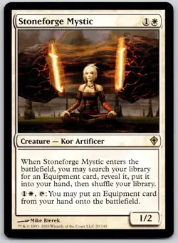 Stoneforge Mystic 20 Rare Worldwake Magic: The Gathering LP - Image 1