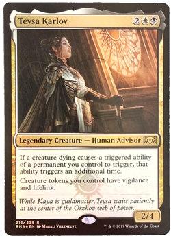 TEYSA KARLOV MAGIC: THE GATHERING 2019 WIZARDS OF THE COAST CARD 212/ 259 R - Image 1