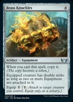 FOIL 4x Brass Knuckles x4 - Streets of New Capenna (SNC) - Image 1