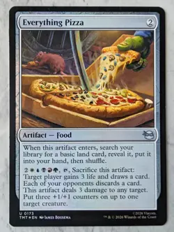 Everything Pizza (FOIL) | MTG TMNT TMT | Artifact Food EDH | NM - Image 1