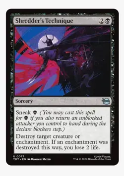 Shredder's Technique | MTG TMT TMNT | Black Sorcery Removal EDH | Unplayed | NM - Image 1