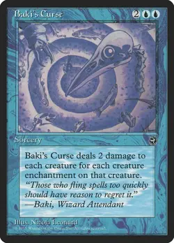 Baki's Curse NM/M Homelands Blue Sorcery English Mtg Magic Regular - Image 1
