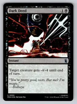 Dark Deed 93 Uncommon Marvel Super Heroes Magic: The Gathering Foil Near Mint - Image 1