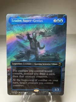 Leader, Super-Genius 330 Borderless Foil MTG Marvel Super Heroes - Image 1