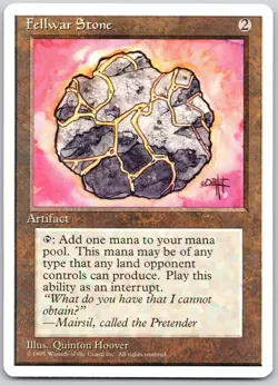 Fellwar Stone 337 Uncommon Fourth Edition Magic: The Gathering Lightly Played - Image 1