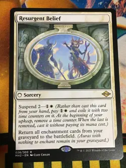 C5208 MAGIC MTG MODERN HORIZONS 2 RESURGENT BELIEF #026 NM RARE - Image 1