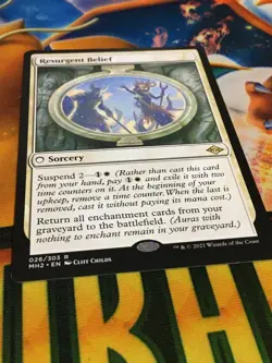 C5208 MAGIC MTG MODERN HORIZONS 2 RESURGENT BELIEF #026 NM RARE - Image 2
