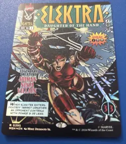 Elektra Daughter of The Hand (Borderless) (0395) Marvel Super Heroes Foil NM MTG - Image 1