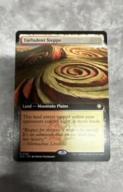 Turbulent Steppe (Extended Art) Commander: Secrets of Strixhaven Regular MTG - Image 1