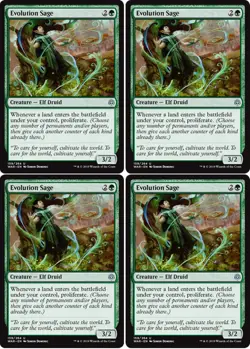 MTG - 4x EVOLUTION SAGE - War of the Spark (U) - Image 1