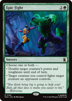 MTG magic 1x Epic Fight (M/NM) Marvel Super Heroes - Image 1