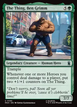 MTG Magic MSH Marvel Super Heroes - 1x EN NM 0190 U The Thing, Ben Grimm - Image 1