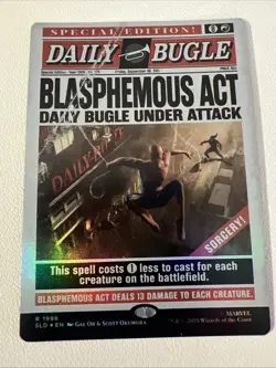 MTG Blasphemous Act (Rainbow Foil) Secret Lair x Spider-Man 1998 NM - Image 1