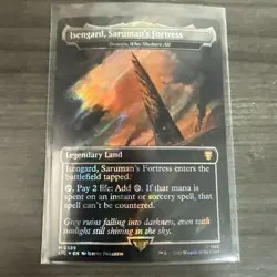 MTG Isengard, Saruman's Fortress Surge Foil LOTR LTC #389 LP Magic Card - Image 1