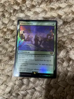 MTG Lord of the Rings *FOIL* Rare Elven Chorus #0160 Magic the Gathering - Image 1